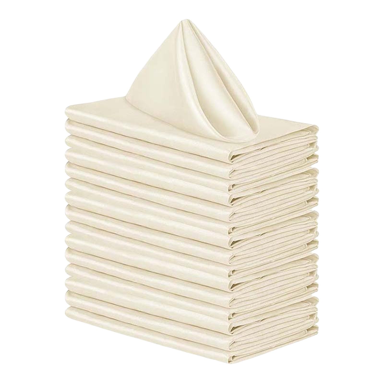 ZWWAAZHF 10Pcs 48x48cm Cotton Napkins Square Handkerchief Dinner Serving Cloth Banquets Wedding Party Table Decoration Satins