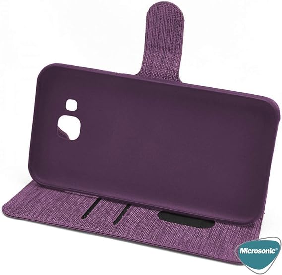Microsonic Huawei P30 Pro için Kılıf Fabric Book Wallet Mor [P30 Pro ile Uyumlu Kılıf - Mor]