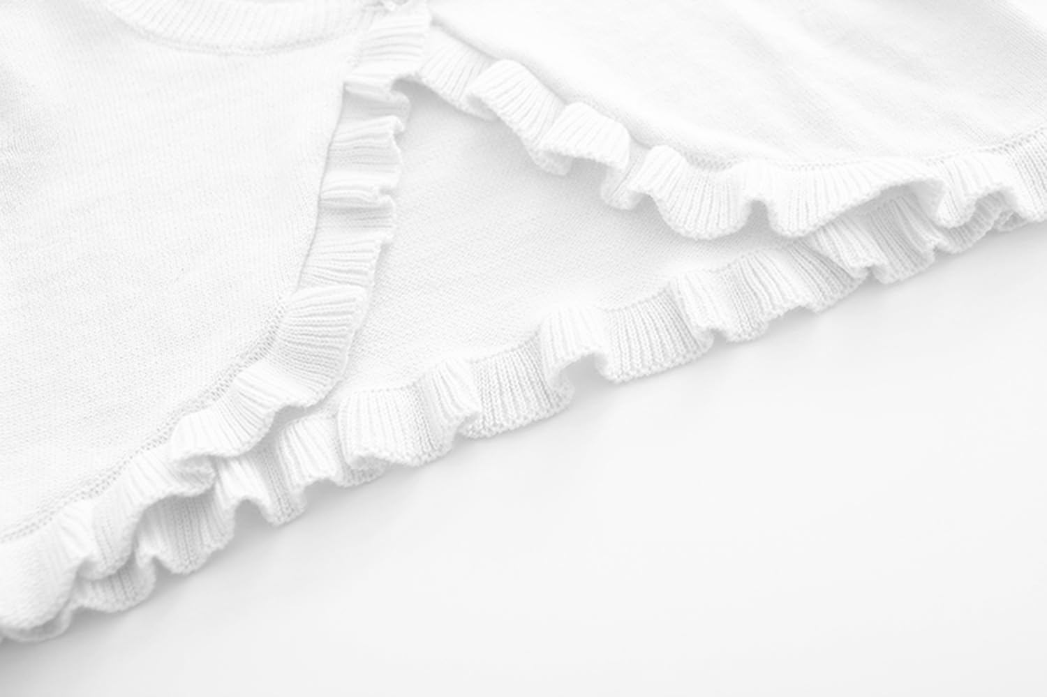 Suéter de punto con botones para niñas, vestido de manga larga con volantes, talla 12M-6T