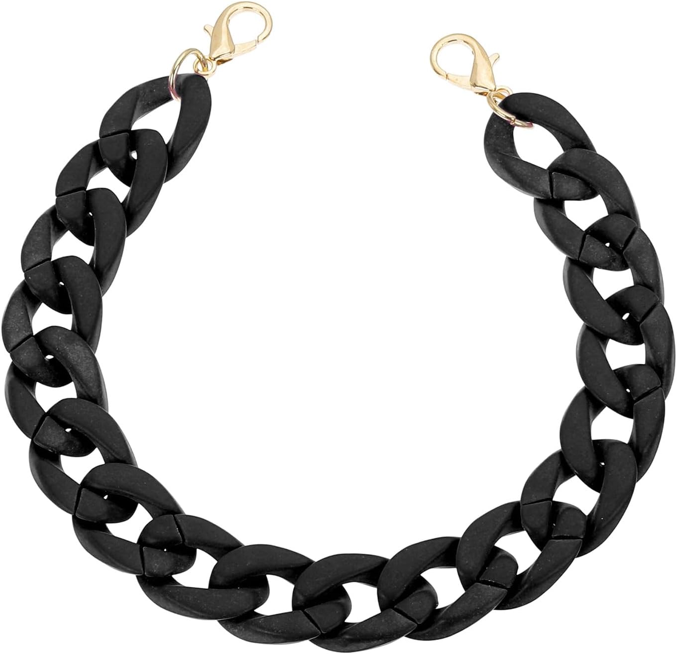 PATIKIL 15" Acrylic Purse Chain Acrylic Chain Linking Rings Black