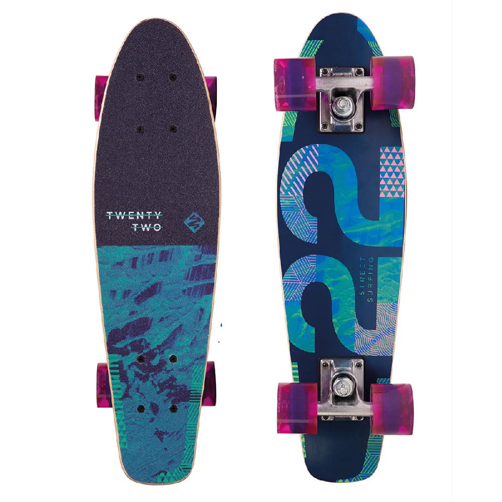 Streetsurfing - Cruiser Beach Board Wood, patineta Unisexo, Black, One Size - 05-06-005-6