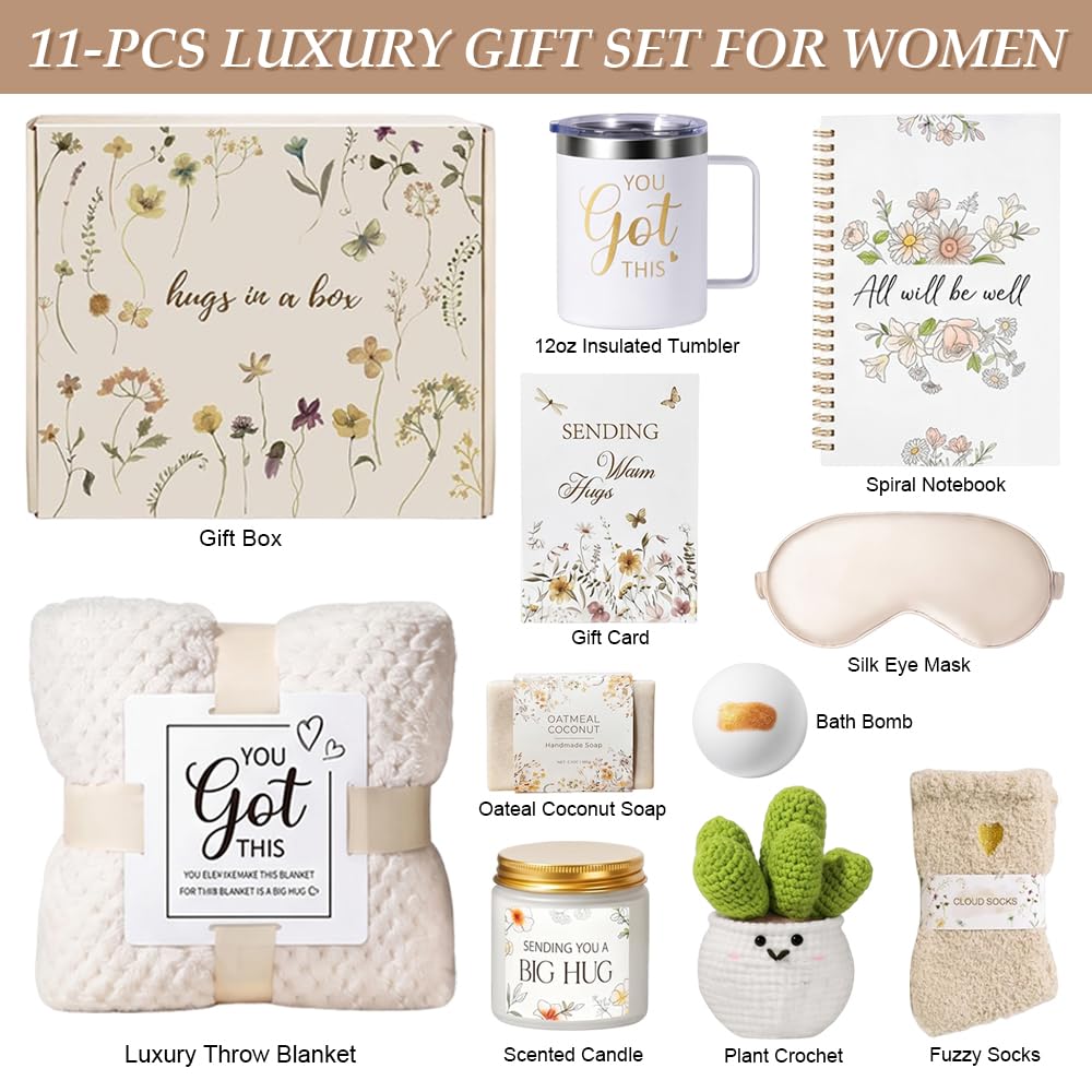 HoldOneLight Set regalo spa per donne, pacchetto per la cura di sé per mamma, kit di coccole per compleanno e festa della mamma, Thinking of You Get Well Soon regalo per amica sorella
