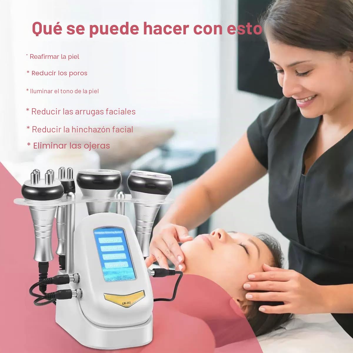 Máquina de cavitación 40K radiofrecuencia RF4 en 1, máquina de esculpir el cuerpo, rejuvenecimiento de la piel, uso doméstico, spa, cuidado de la piel, cara, cuello, brazo, cintura, muslo y glúteos