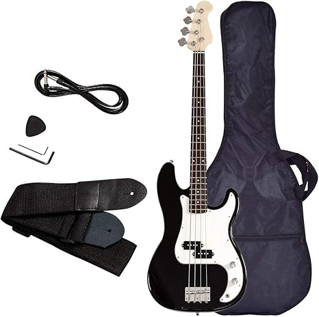 SAFEPLUS 45" Full Size 4 String Electric Bass Guitar with Strap Guitar Bag Amp Cord for Beginner Kit