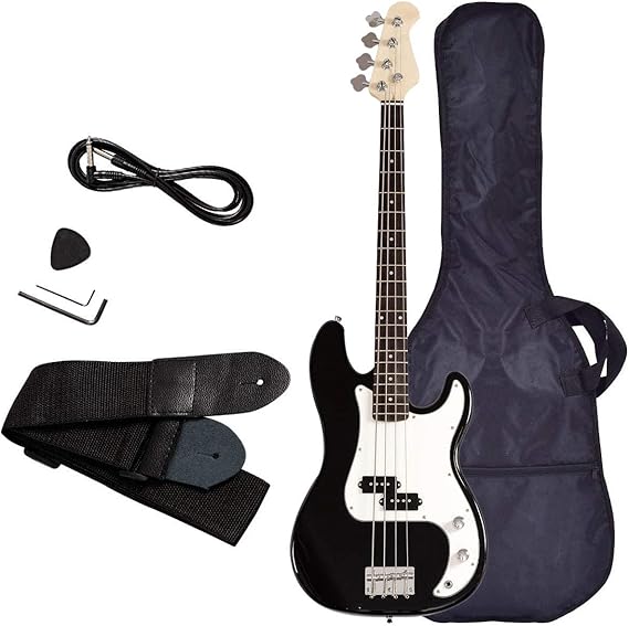 SAFEPLUS 45" Full Size 4 String Electric Bass Guitar with Strap Guitar Bag Amp Cord for Beginner Kit