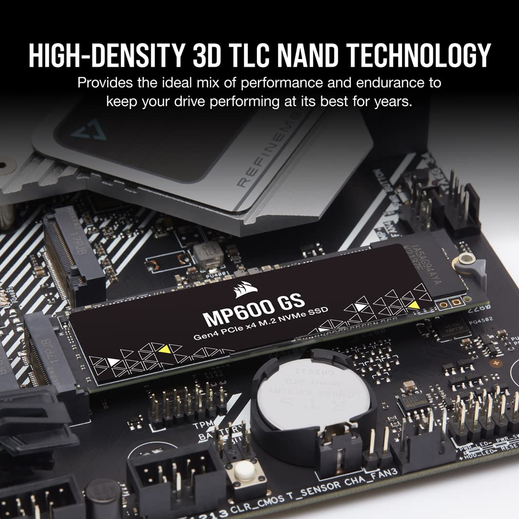 Corsair MP600 GS 1TB PCIe Gen4 x4 NVMe M.2 SSD – High-Density TLC