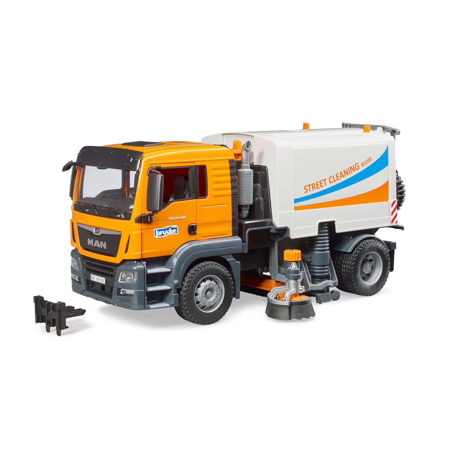 bruder 03780 - Autocarro MAN TGS pulizia strade, spazzatrice, raccolta rifiuti, veicolo