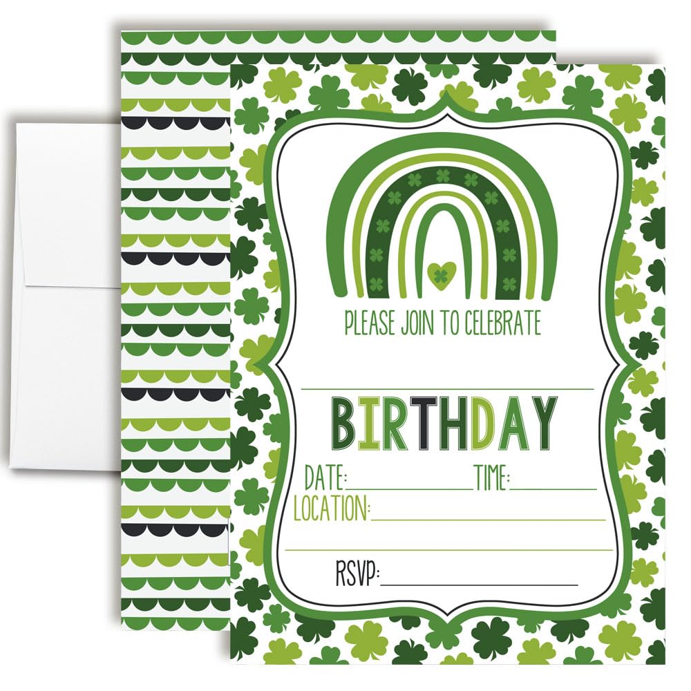 REWIDPARTY St.Patrick's Party Invitation Cards With, image size:1000x1000