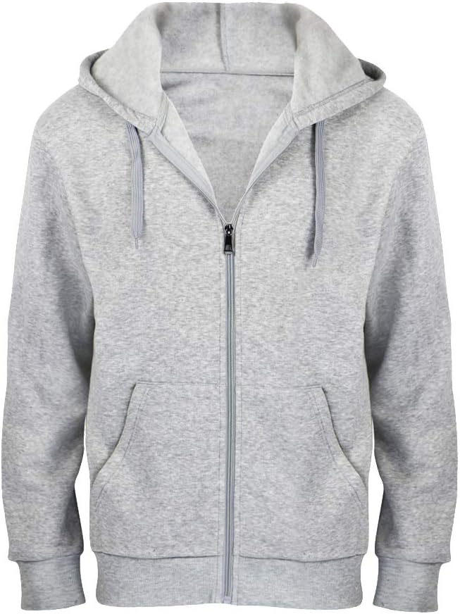 LeeHanTon Full Zip Up Hoodies for Men Lightweight Fleece Long Sleeve Hooded Sweatshirt Spring Sports Active Jacket Black Grey