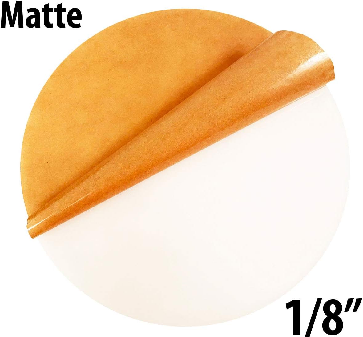 Matte White Acrylic Circle Disc Round Blank, Set of 4 Pieces (5" Diameter, 1/8" Thick Matte White)
