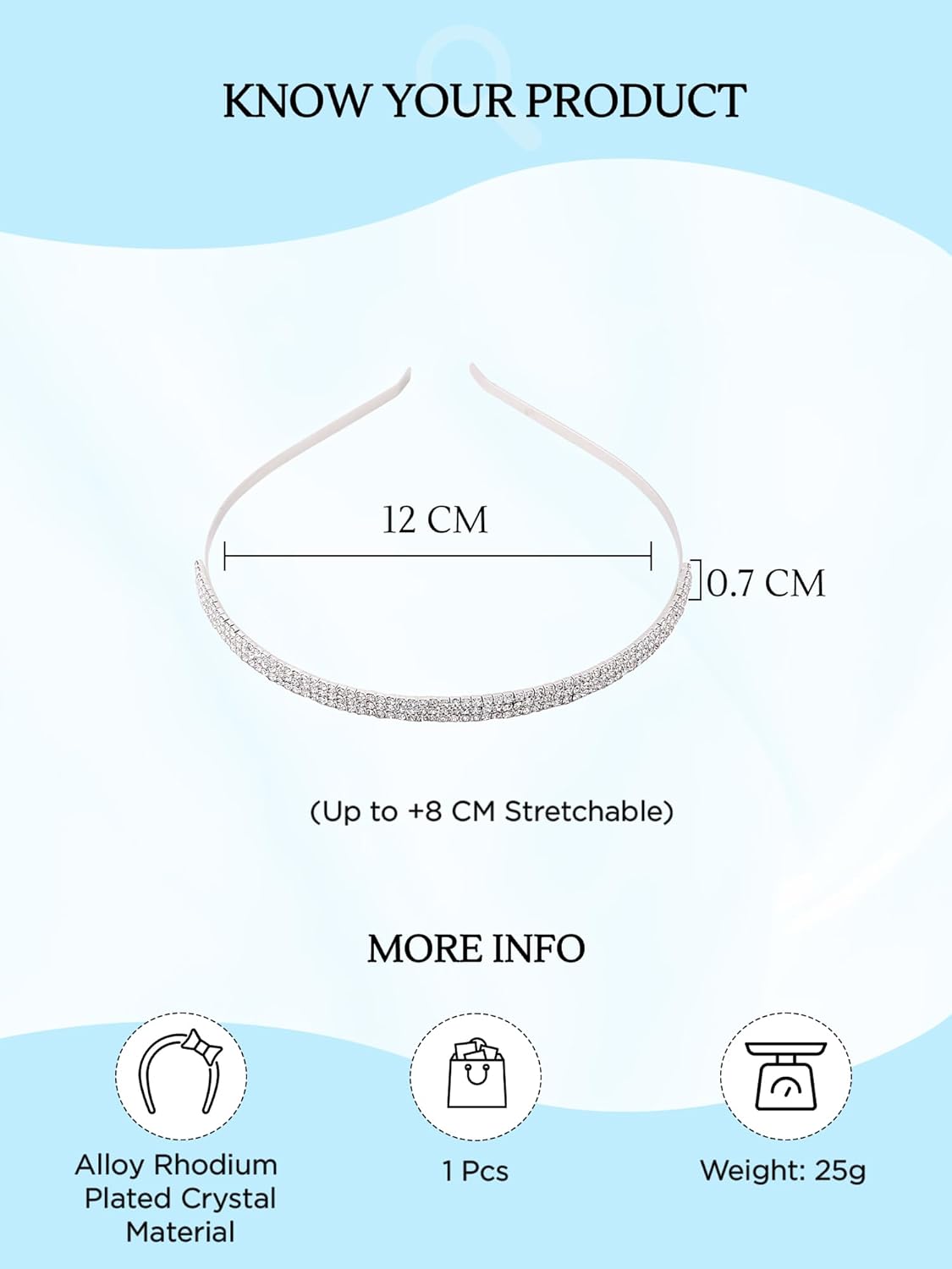 Yellow Chimes Hair Band for Girls & Women Hair Accessories for Women Hairband for Women Head Band Bridal Crystal Headpeice Hairband for Women Birthday Gift for Women & Girls 5 614BK+81KML. SL1500