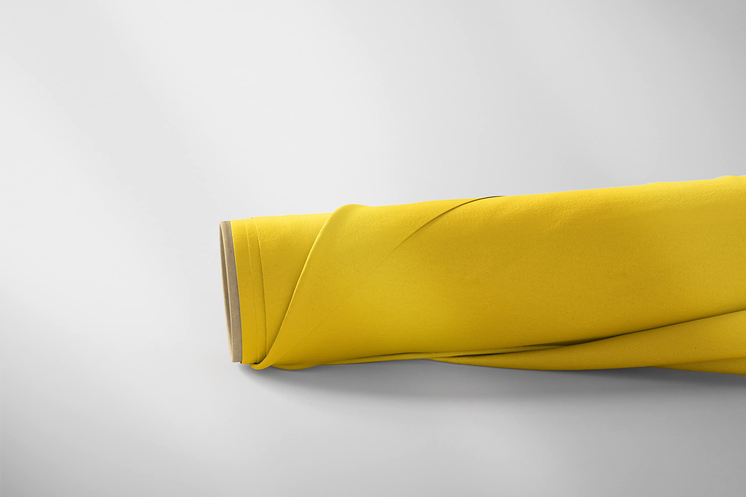 NightComfort 100% Polycotton Plain Dyed Fabric for Crafts, DIY, Sewing, Curtain Lining, Dressing, Quilting, Bedding, Decorative Material- 100 inch/ 254cm Wide- Soft, Lightweight (1 Metre, Yellow)