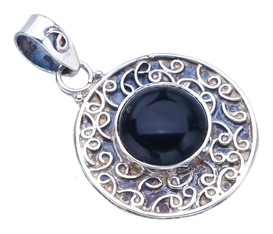 Pendentif onyx noir en argent sterling pour sublimer vos tenues
