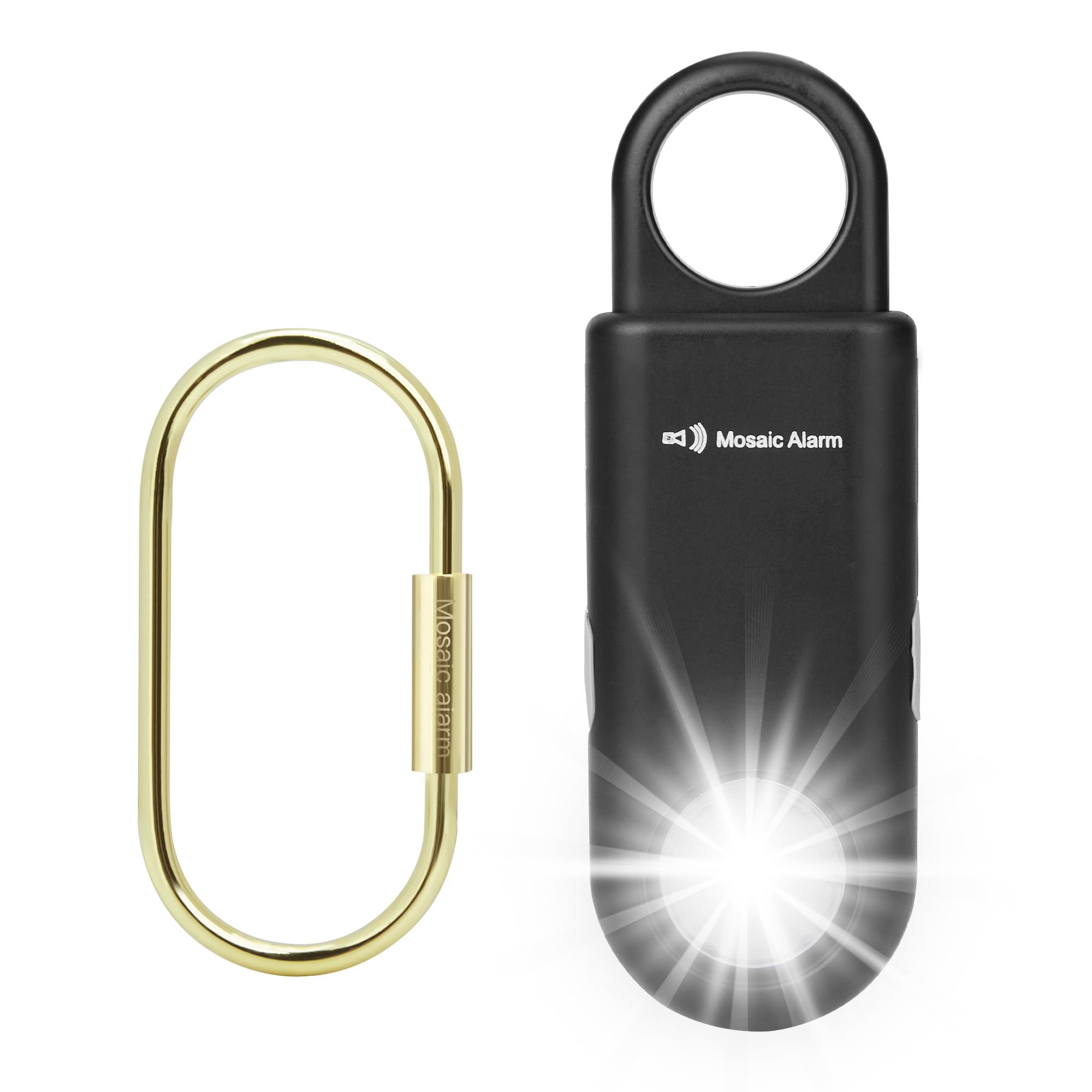 Rechargeable 135dB Personal Alarm Ultra Bright Flashlight Strobe Light