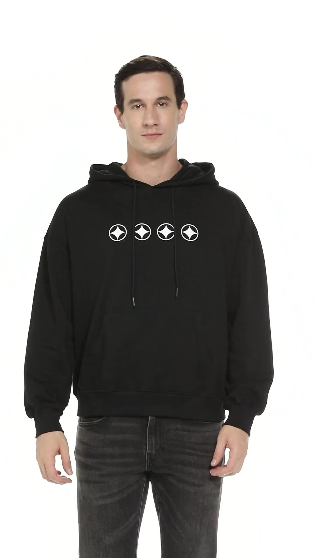 Buy Nobero Men's Cotton Neck Hooded Oversized Fit Sweatshirt (1M