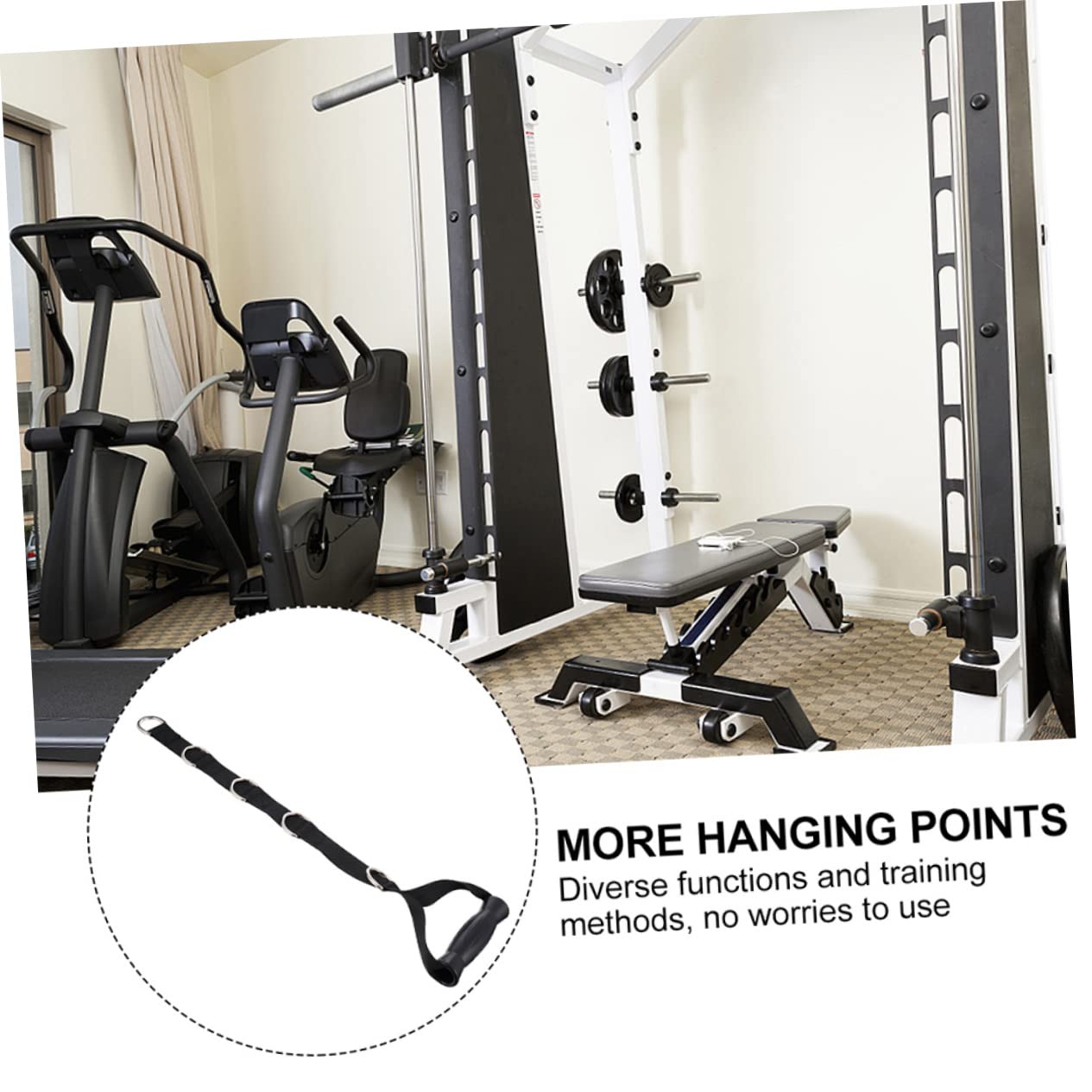 TOYANDONA Cinta de Tensión para Ejercicios 2 Piezas, Fuerza Ajustable y Portátil, Material ABS y Acero Inoxidable, Adecuado para Entrenamiento de Fuerza en Casa o Gimnasio