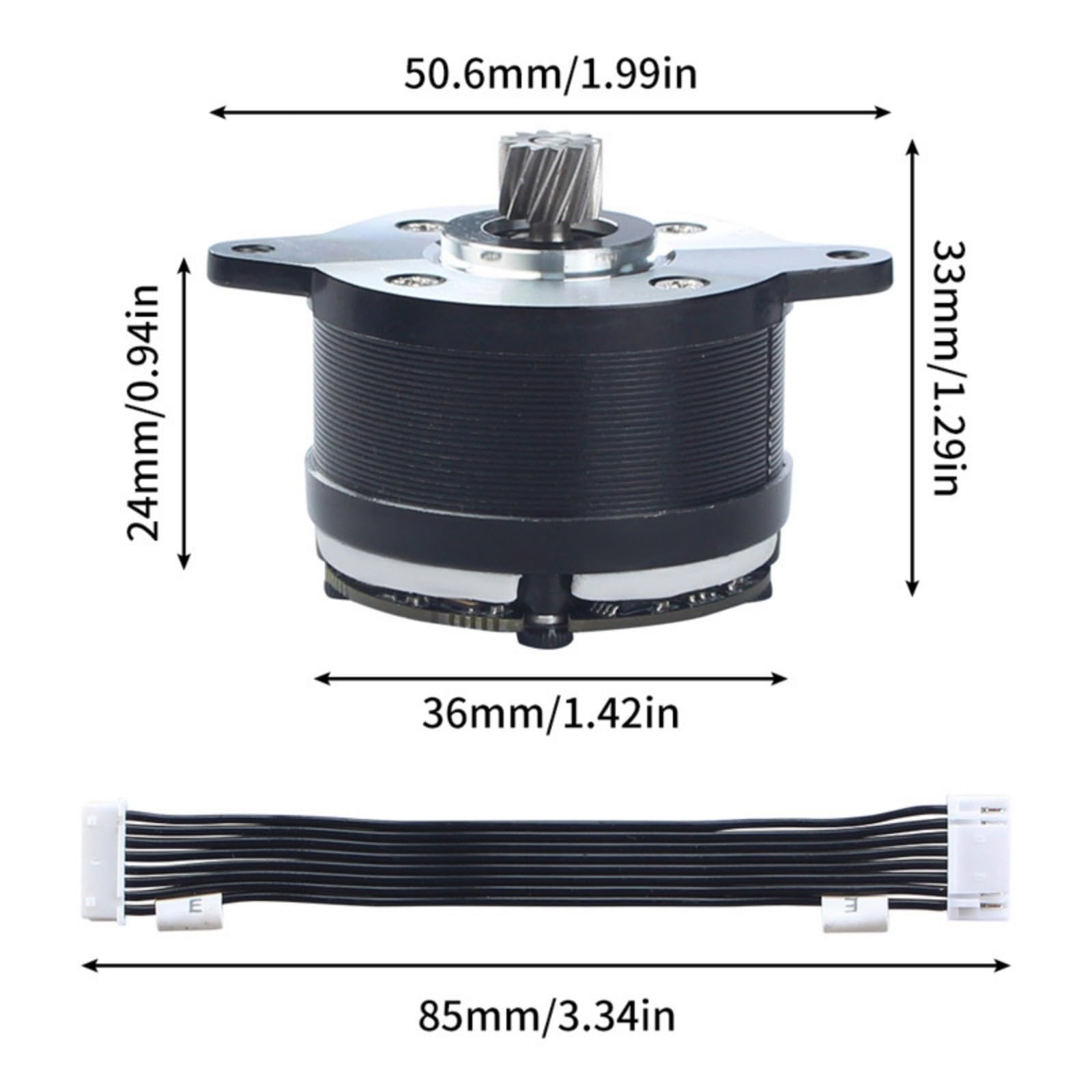 Kreisförmiger Schrittmotor, 12 Zahnräder, Hochgeschwindigkeits Extruder Ersatz für Druckerzubehör, professioneller Extrudermotor