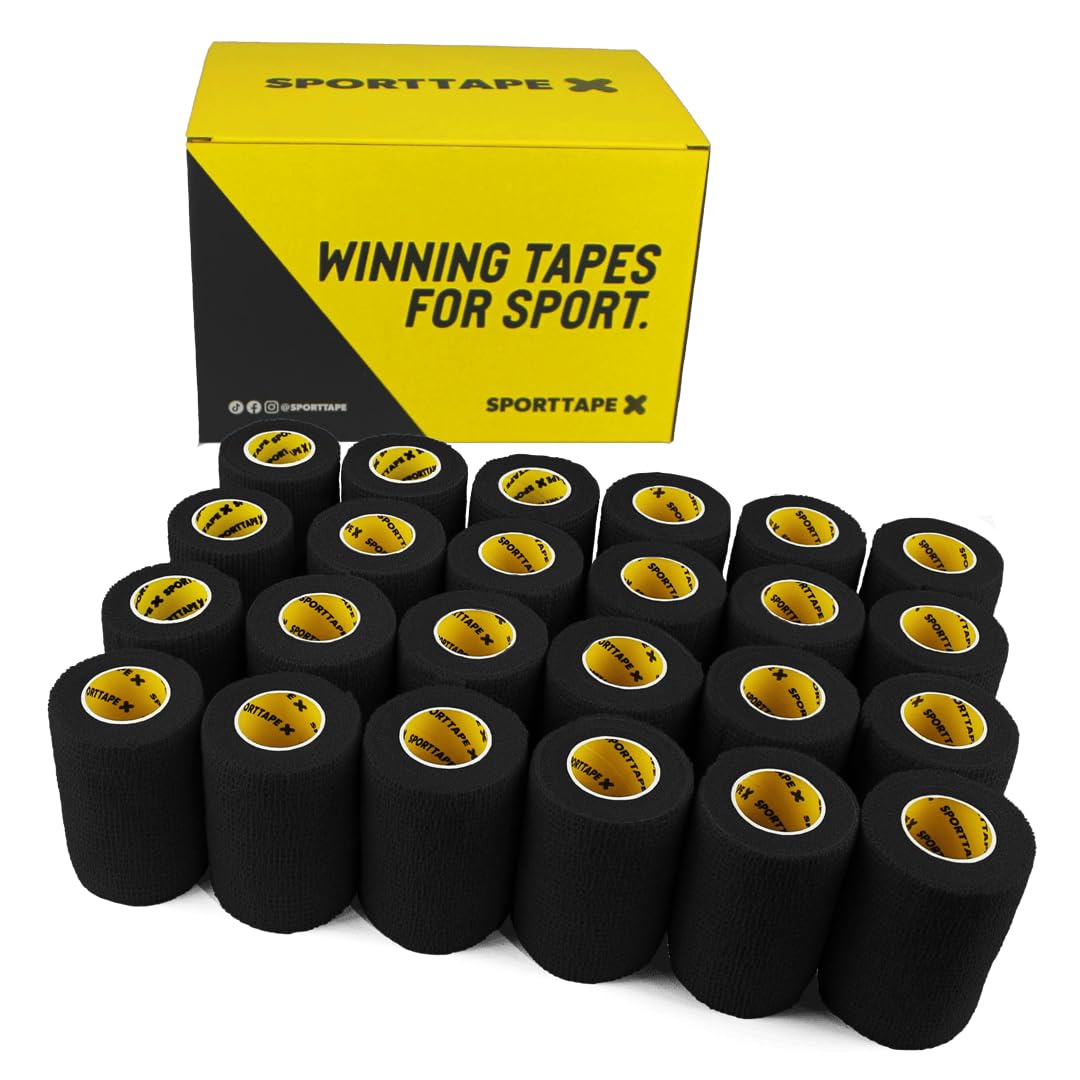 SPORTTAPE 6 Rolls Self-Adhesive Cohesive Bandage, 7.5cm x 4.5m, Beige - Compression & Vet Wrap for Dogs, Horses, Sports Stretch Tape for Football, Ankles, Joints, Fingers, Wrists & Sock Tape — view 24