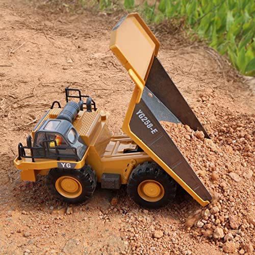 Image of DDAI Remote Control Construction Dump Truck Toy - RC Dump Truck Toys- Construction Toys Vehicle- RC Truck Toys for 8 9 10 11 12 Year Old Boys and up- Toy Trucks