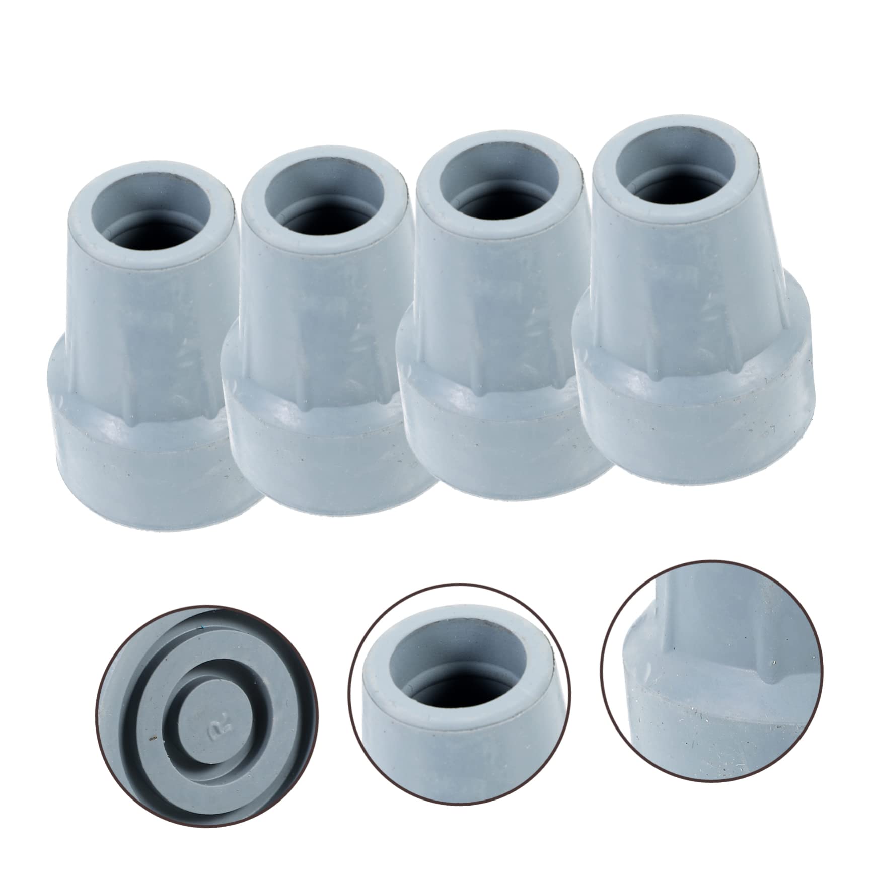 NOLITOY 4pcs Non-Slip Pads for Crutches Climbing Stick Tip Walking Pole Tips Stick Tip for Hiking Protective Crutch Tip Hiking Cane Tip Replacement Stick Tip Crutch Tip for Rubber Thicken