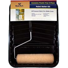 914-PT100D lite 9" X 3/8" 100% Polyester Roller Cover, 4-Wire Cage Frame, Deep Well Plastic Tray, 9"