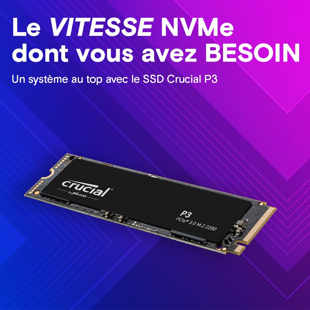 新品同様、動作確認済みのCrucial P3 SSD NVME 4TB　1個 Crucial P3 4TB M.2 PCIe Gen3 NVMe Internal SSD - Up to 3500MB/s