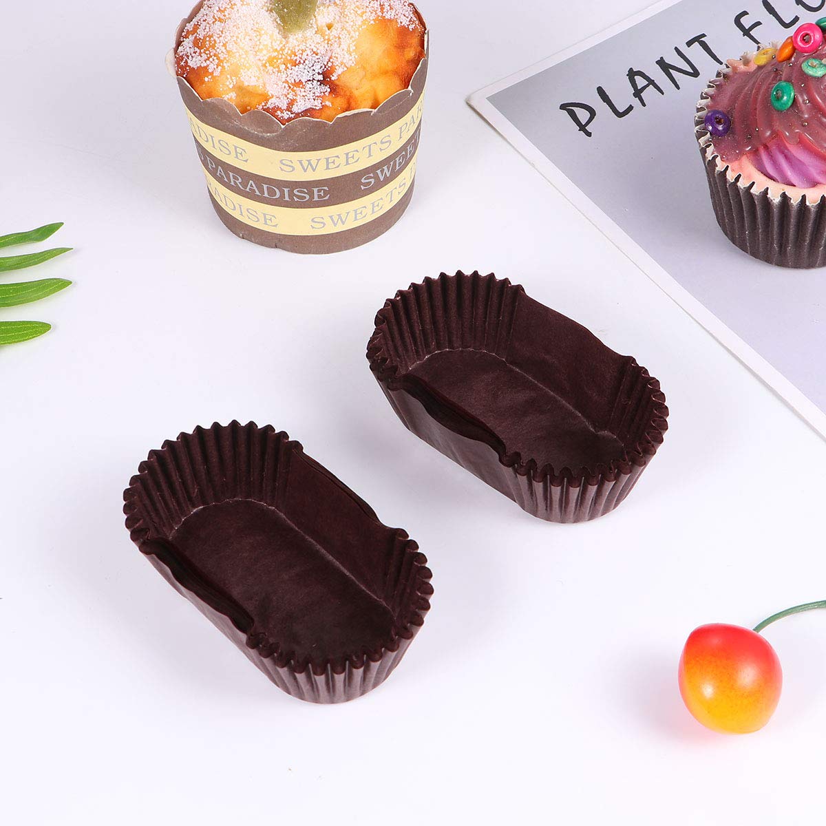 1000PCS Plateau en papier ovale en forme de bateau pour gâteaux, moules à gâteaux haute température, moules à, moules parfaits pour, muffins