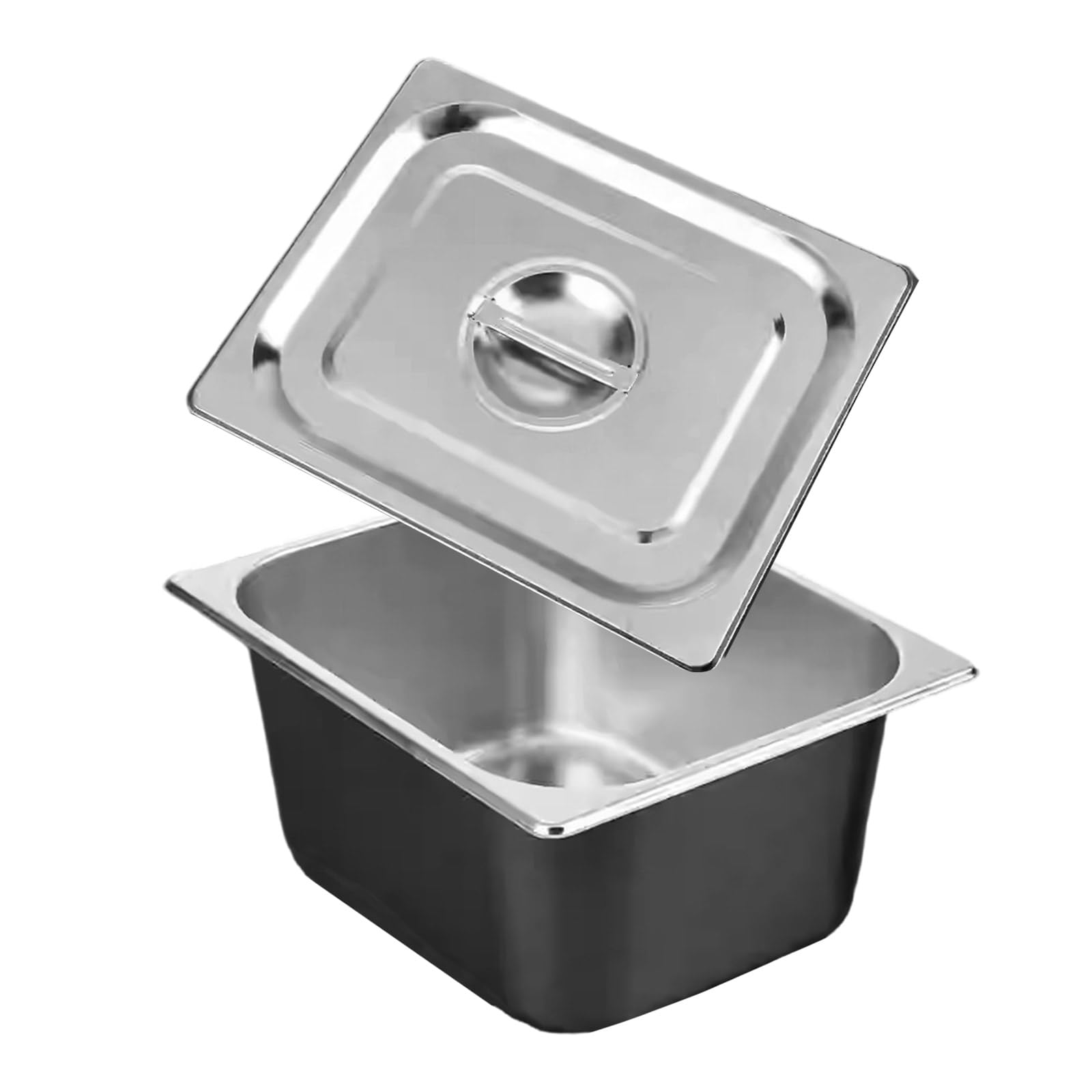 Buxuaaaa C Stackable Stainless Steel Half Size Food Pan Kitchen Multipurpose Storage Ontainer For Restaurant Meal Preparation Ommercial Food Storage Ontainer