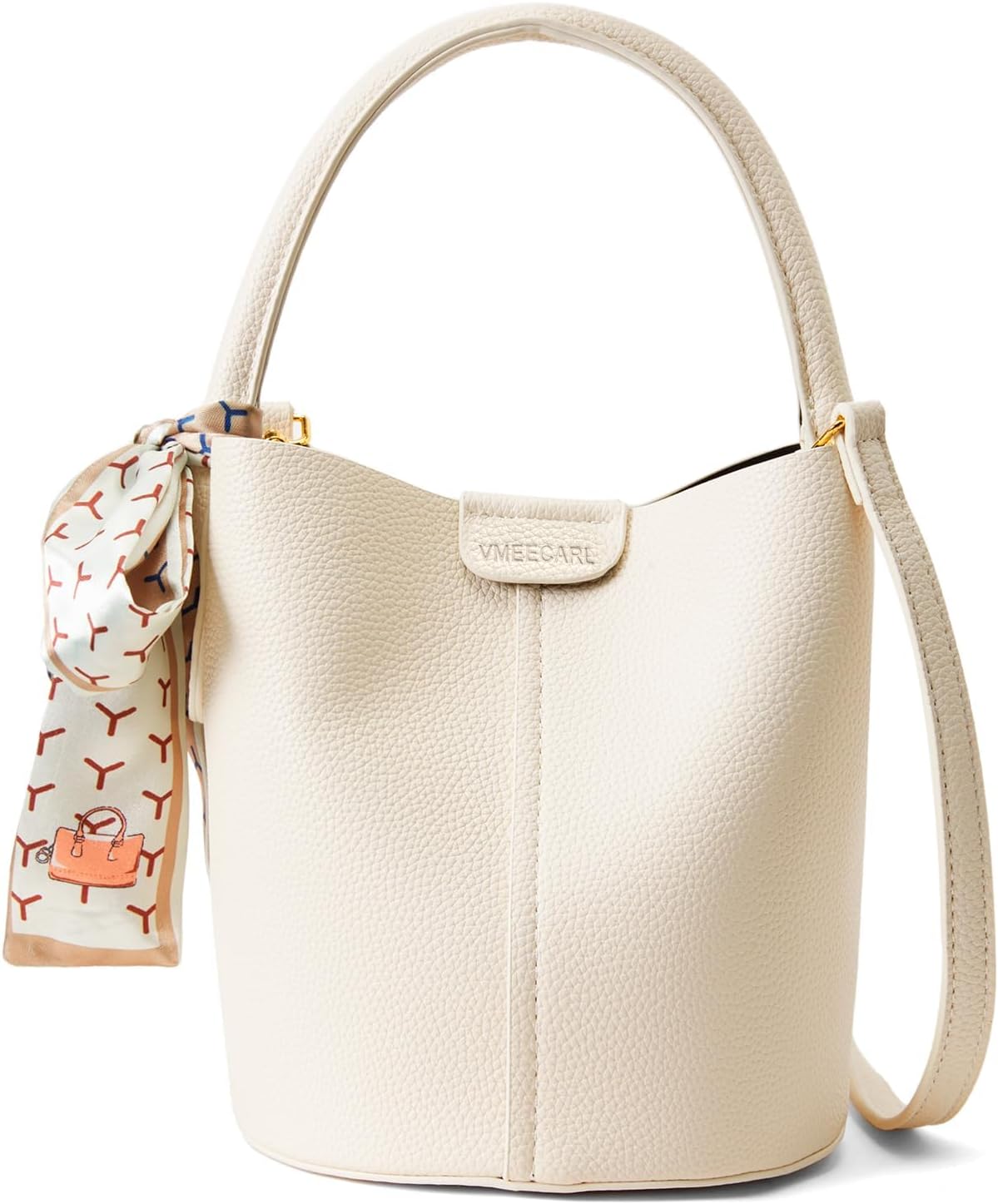 Mini Bucket Bags for Women, Vegan Leather Small Crossbody Purse with Removable Straps Trendy Top Handle Shoulder Straps