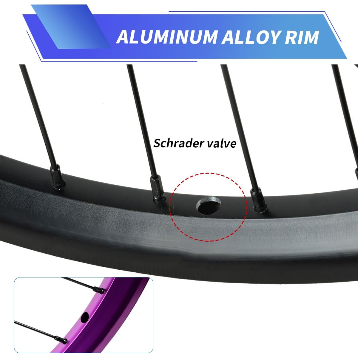 Juego Ruedas Bicicleta Plegable 20 Pulgadas Eje Pasante Freno De Disco