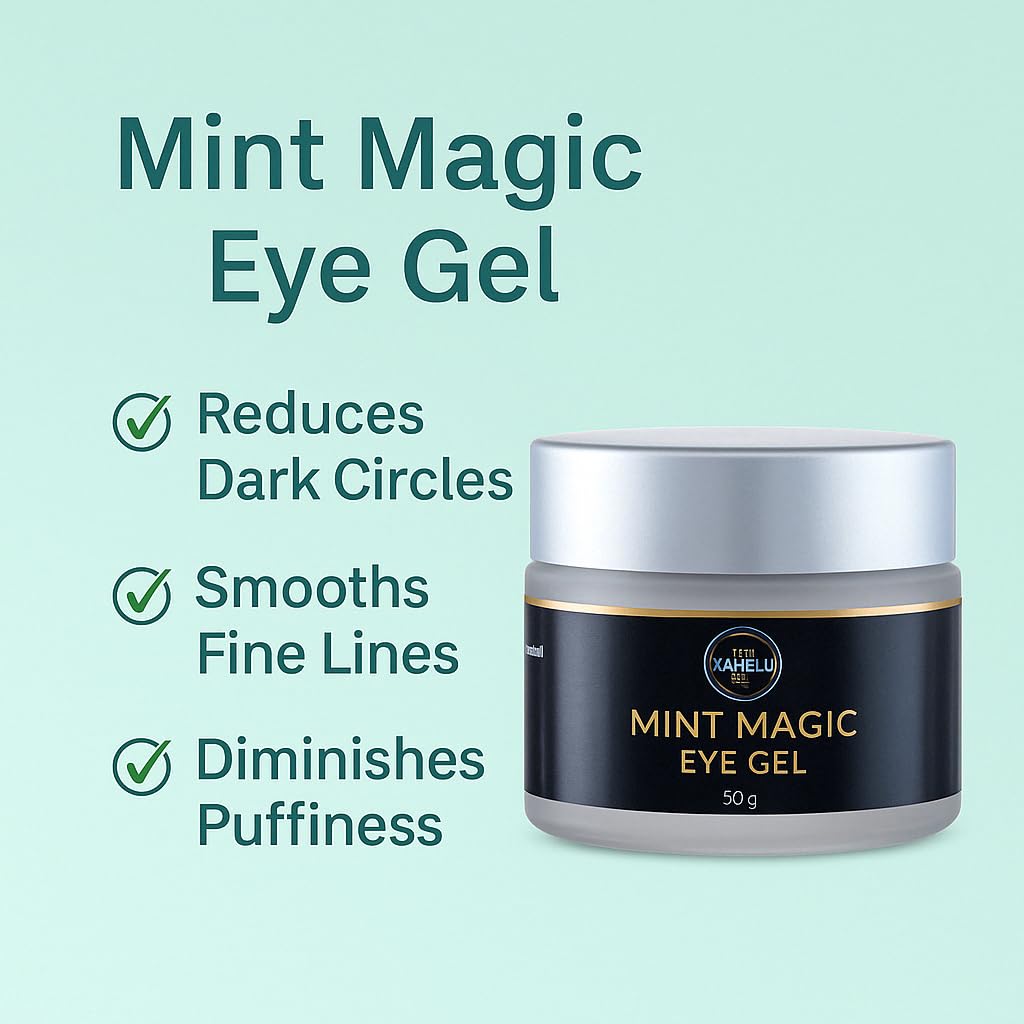 Mint Magic Eye Gel for Dark Circles, Puffiness & Wrinkles 50 gm | Anti-Wrinkle Under Eye Cream with Hydrating Herbal Formula | AYUSH Certified for Men & Women — Amazon image 2
