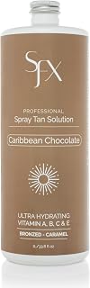 SunFX Caribbean Chocolat-All Natural Spray Tanning Solution(1L/33.8 fl oz, MID SUMMER)