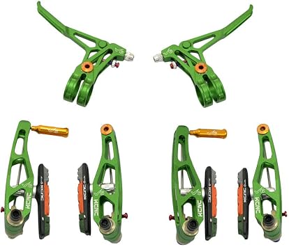 KCNC V6 VB6 MTB V-Brake Set V-Brakes and Levers, Green, SK2169