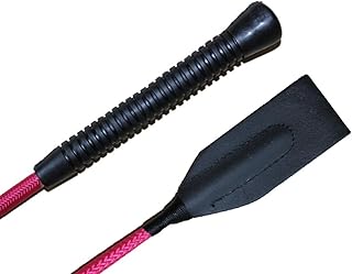 Prairie Horse Supply Deluxe Jump Bat 18 Inch Riding Crop Horse Equestrian English with Fiberglass Shaft and Thick Leather Slapper Color Choice