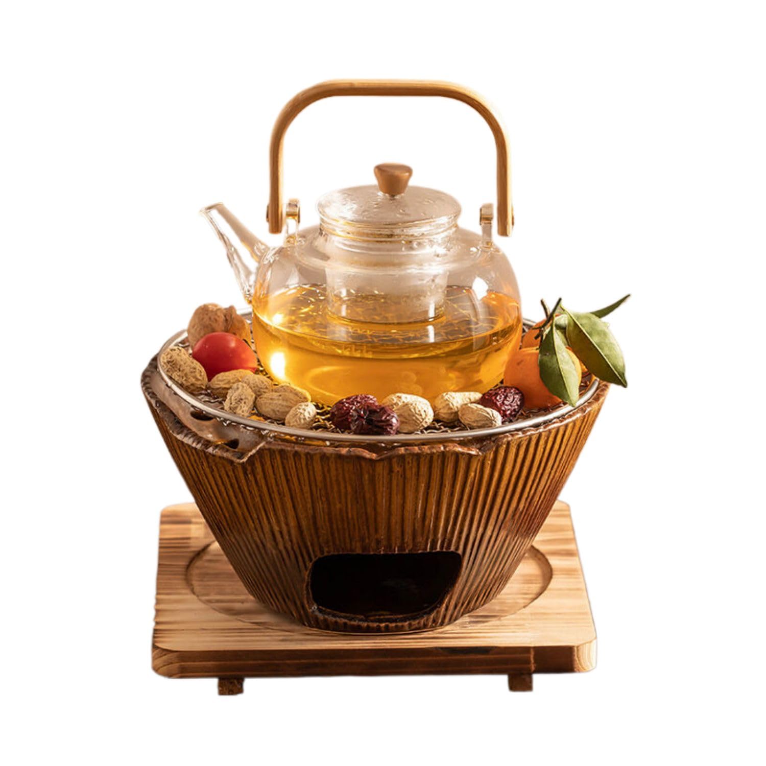 Tetera china con asa para cocinar té en estufa de carbón y disfrutar en casa 6