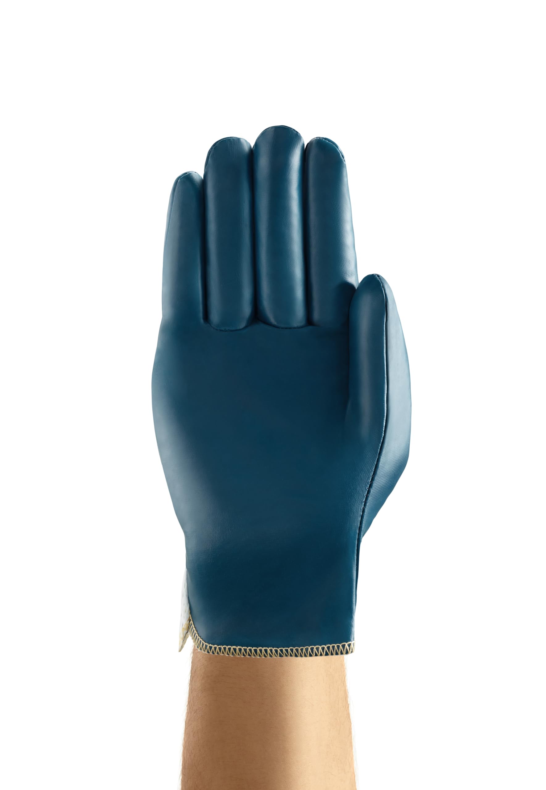 Ansell Hynit 32-815 Gants de Travail Oléofuges, Résistant à l’Abrasion, Protection Mécanique et Risques Industriels, Gant de Sécurité Homme Femme, Lavable, Bleu, Taille M (12 Paires)