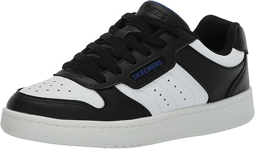 Skechers Tenis Quick Street para niño, Negro/Blanco, 12 Little Kid