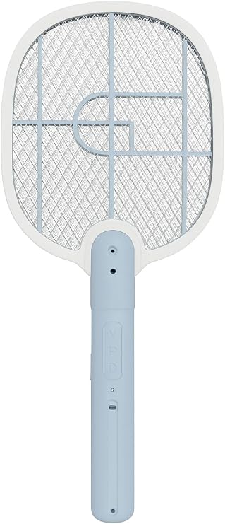 Coverzone Taşınabilir Sinek Öldürücü Mor Işık Tenis Raketi 21cm x 26cm Şarjlı Dekoratif Yatak Odası, Çocuk Odası, Bebek Odası Sinek Kovucu USB Şarjlı USB-016