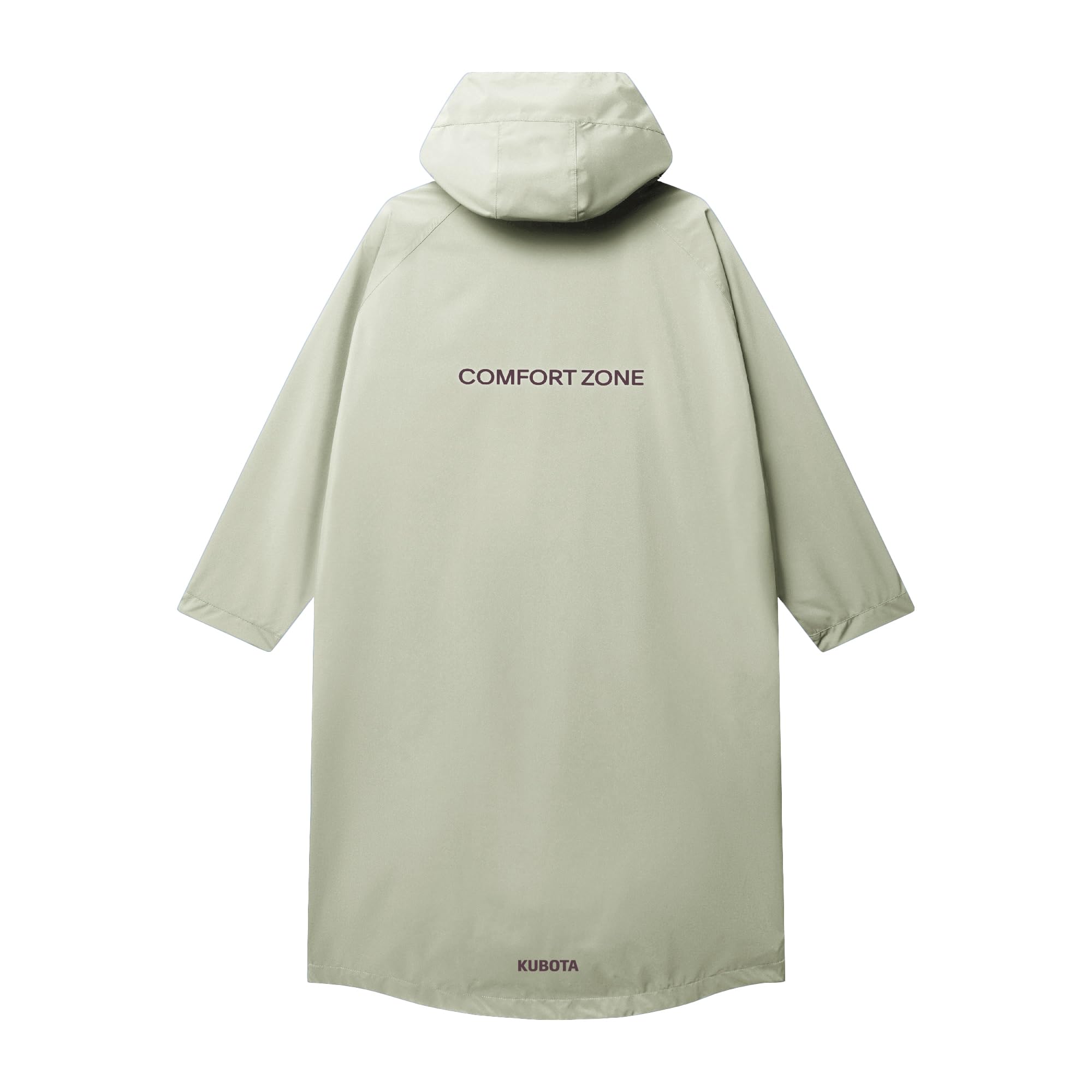 Kubota Langer Regenmantel Oversize, Wasserdicht, Unisex | Damen, Herren, TPU-Beschichtung, getapte Nähte, tiefe Kapuze, Belüftungsösen, leicht verstaubar, mit Futter, 8000mm Membran