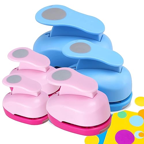 Miniatura 8 de Juego de perforaciones circulares de papel perforado  Punzones de papel redondos rosados, perforadores hechos a mano para manualidades de papel,