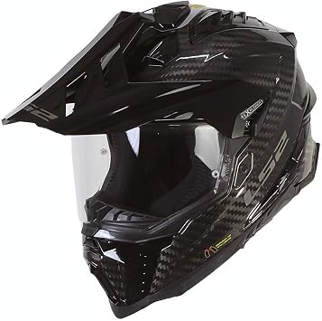 LS2, Explorer Carbon Gloss Carbon Motocross Helmet, L
