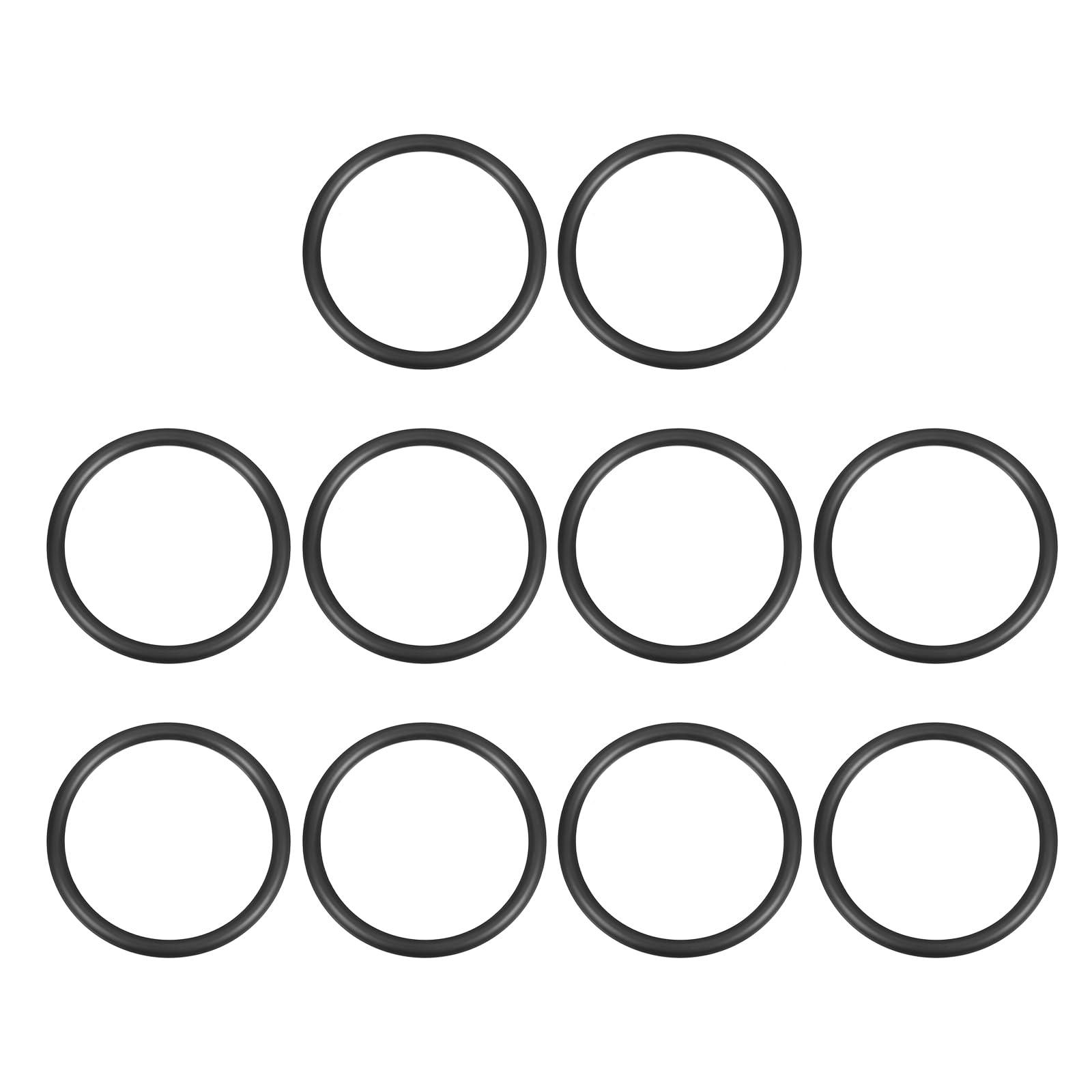 sourcing map 10Pcs AS-124 O-rings, EPDM O-Rings 1-1/4" ID, 2-19/32" OD, 3/32" Width Rubber Gasket Sealing Washers for Water Pipe Seals Water Connections Sinks (70 Durometer, Black)