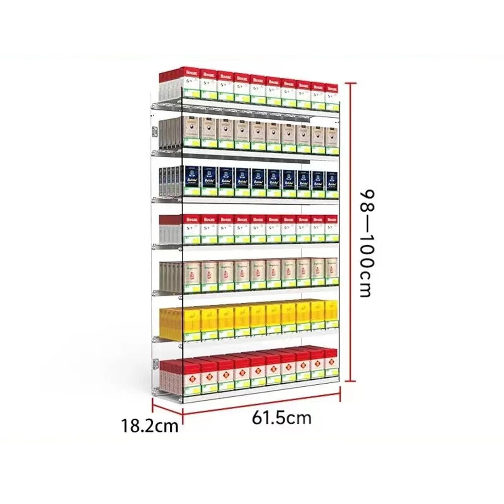 Negozio Espositore Mensole Matchbook Vetrina Acrilico Automatico Sigarette Organizzatore per Negozi Negozi Facile da installare