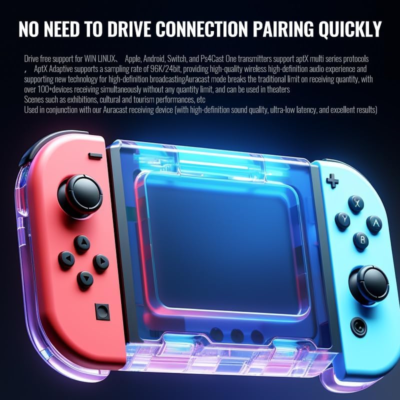 eppfun Le Audio USB C Bluetooth 5.4 Transmitter for Mobile/Game Player/PS5 to Wireless Headphones Earbuds, LDAC/AptX Lossless/Adaptive/Low Latency/Auracast