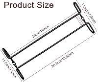 Vista 2 de Enenes Estante de metal resistente para copas de vino, paquete de 2 unidades, 10.3 pulgadas para colgar debajo del gabinete, para barra de cocina