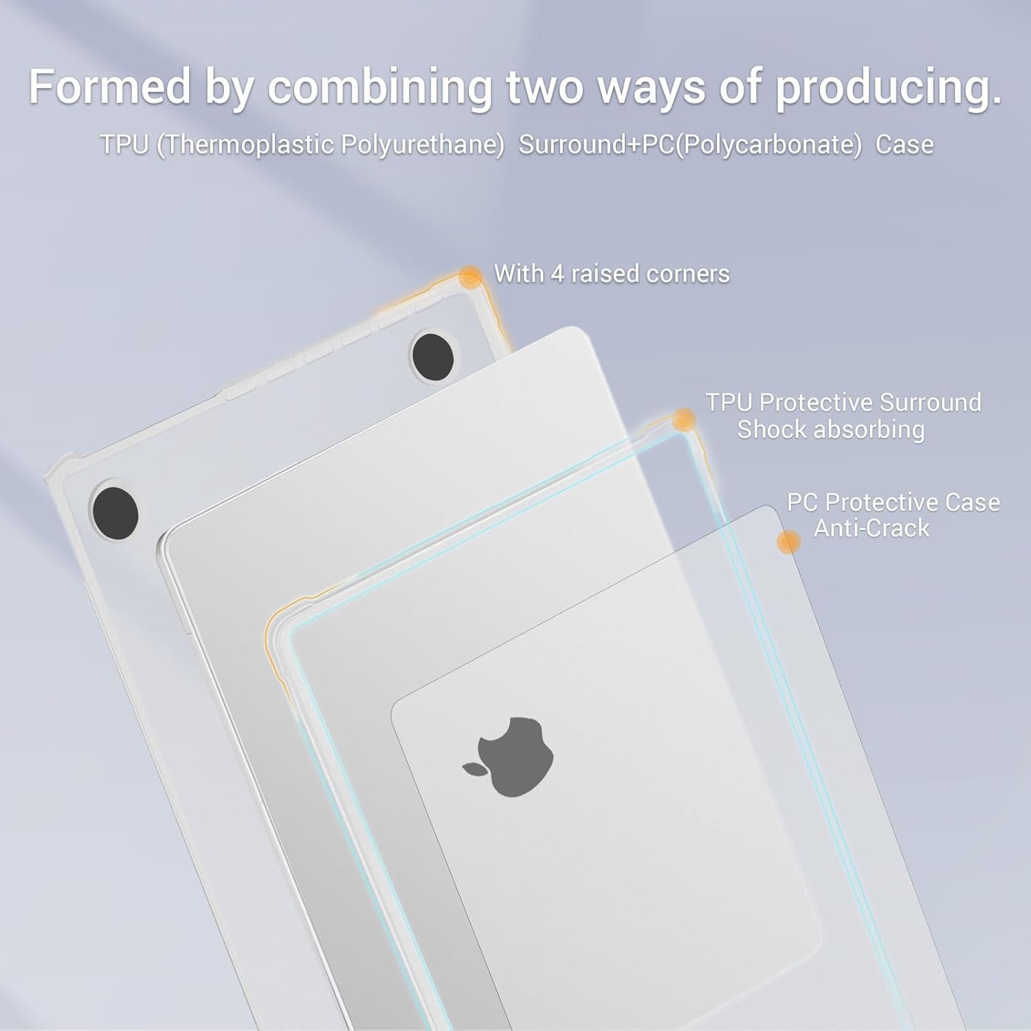 MOSISO Compatible with MacBook Pro 14 inch Case M5 2026 M4 M3 M2 M1 2025-2021, Anti-Scratch&Fingerprints-Resistant Seamlessly Closes Shell with Reinforced Shock-Absorbing TPU Bumper, Matte Clear