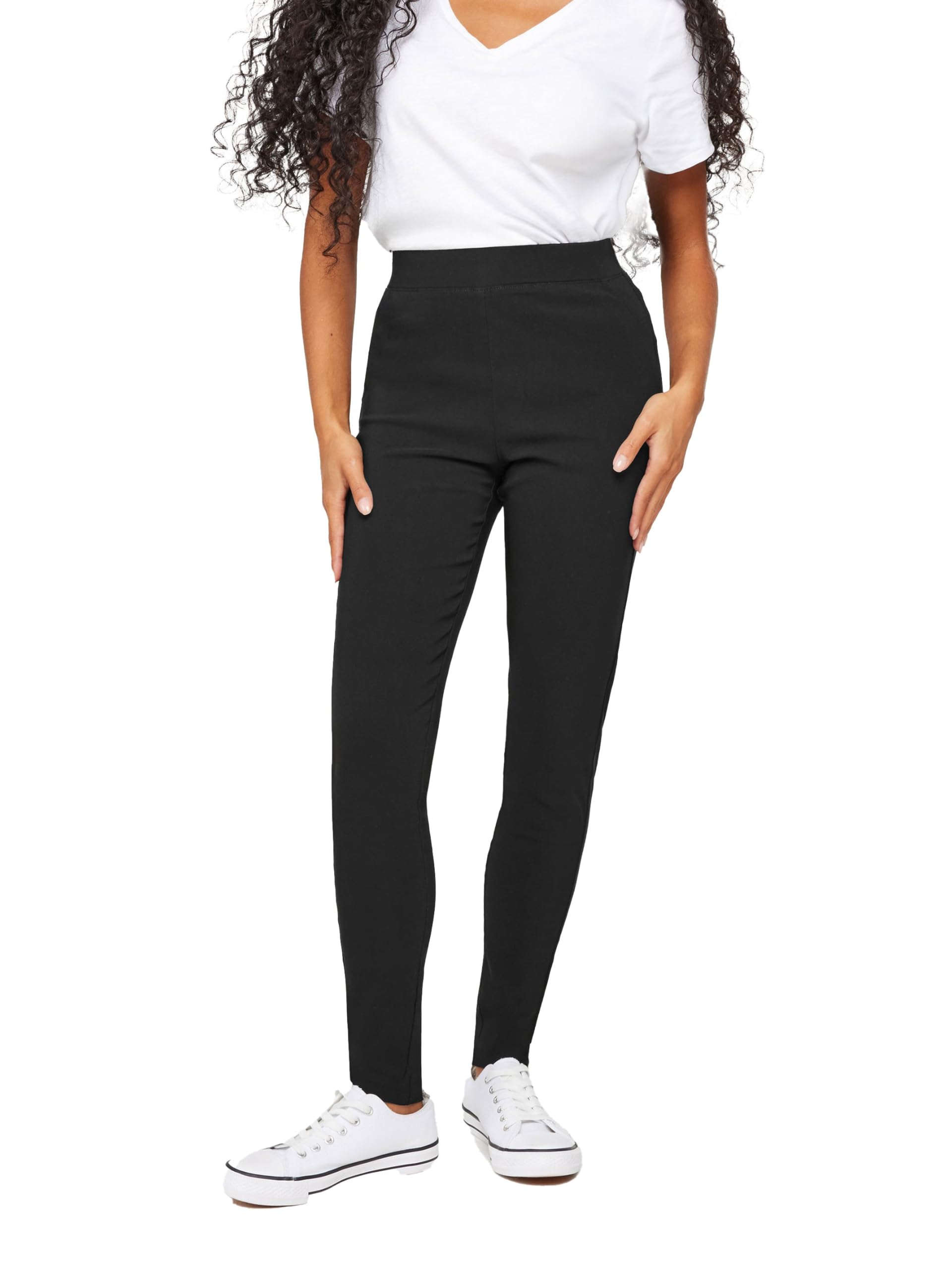 M&Co Skinny Bengaline Trousers - Women's Black