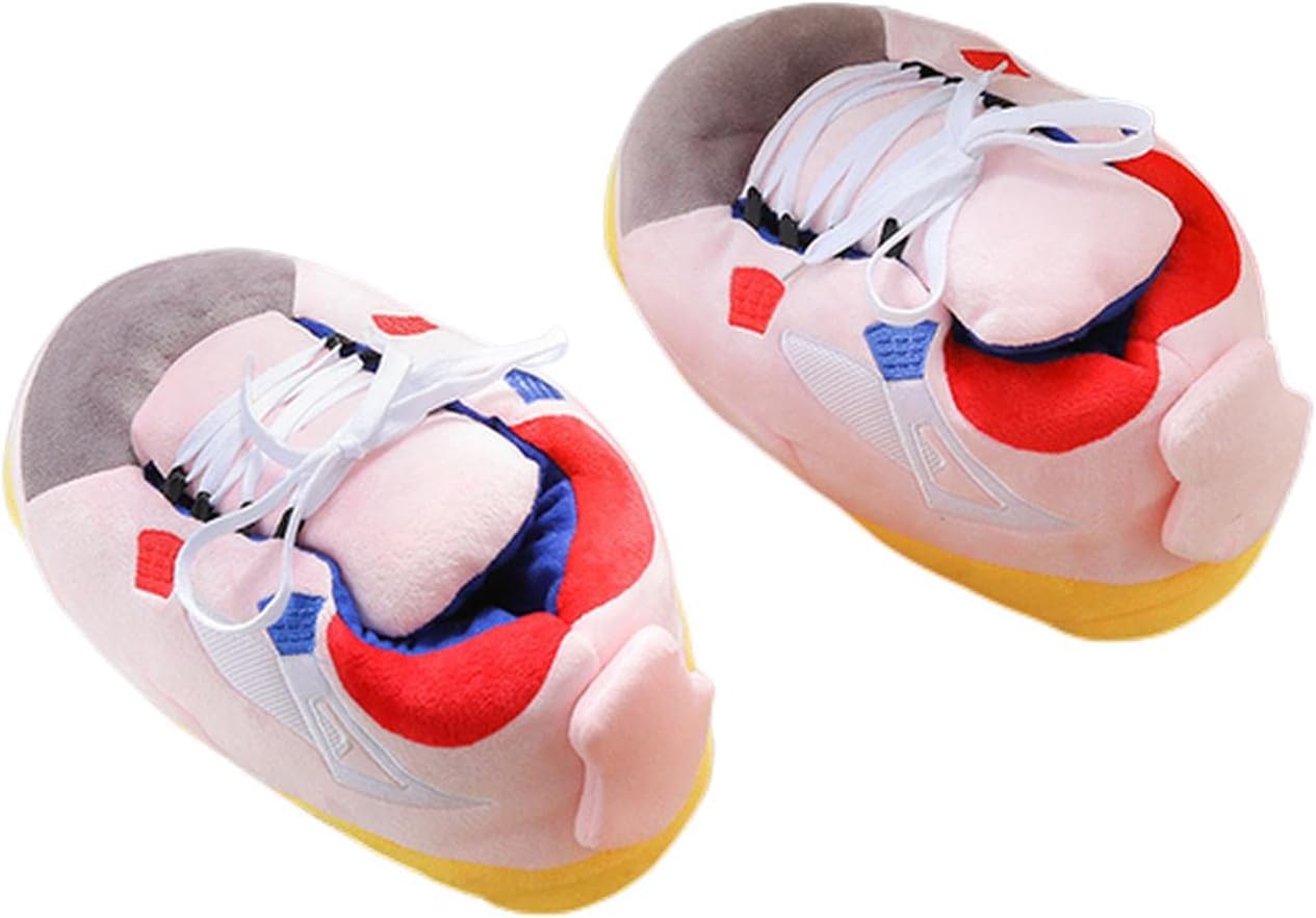 SUYGGCKSlippers Winter Warm Slippers Women Cute Home Slippers Unisex One Size Sneakers Men House Floor Cotton Shoes Woman Plush Sliders