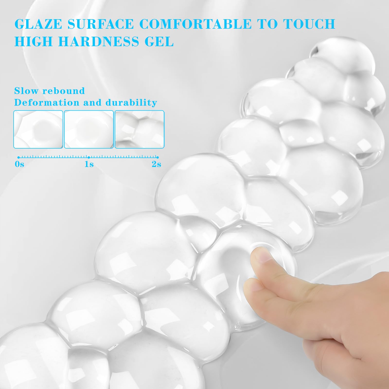 Gel-Tastatur- und Maus-Handgelenkauflage, niedliche Handgelenkstütze und Armstütze, Tastaturauflage für Tastatur und Maus, Schmerzlinderung, geeignet für Büro/Computer/Laptop/Gaming (weiß)