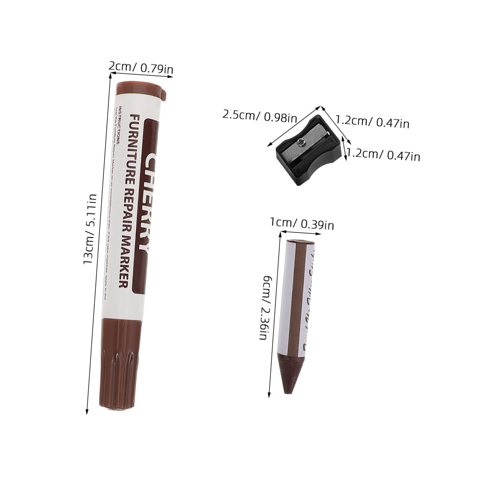 Didiseaon 21 Pcs Wood Finish Stain Markers Wax Crayons with Sharpener for Easy Scratch Repair Furniture Cabinets and Floors Quick Drying Compatibility